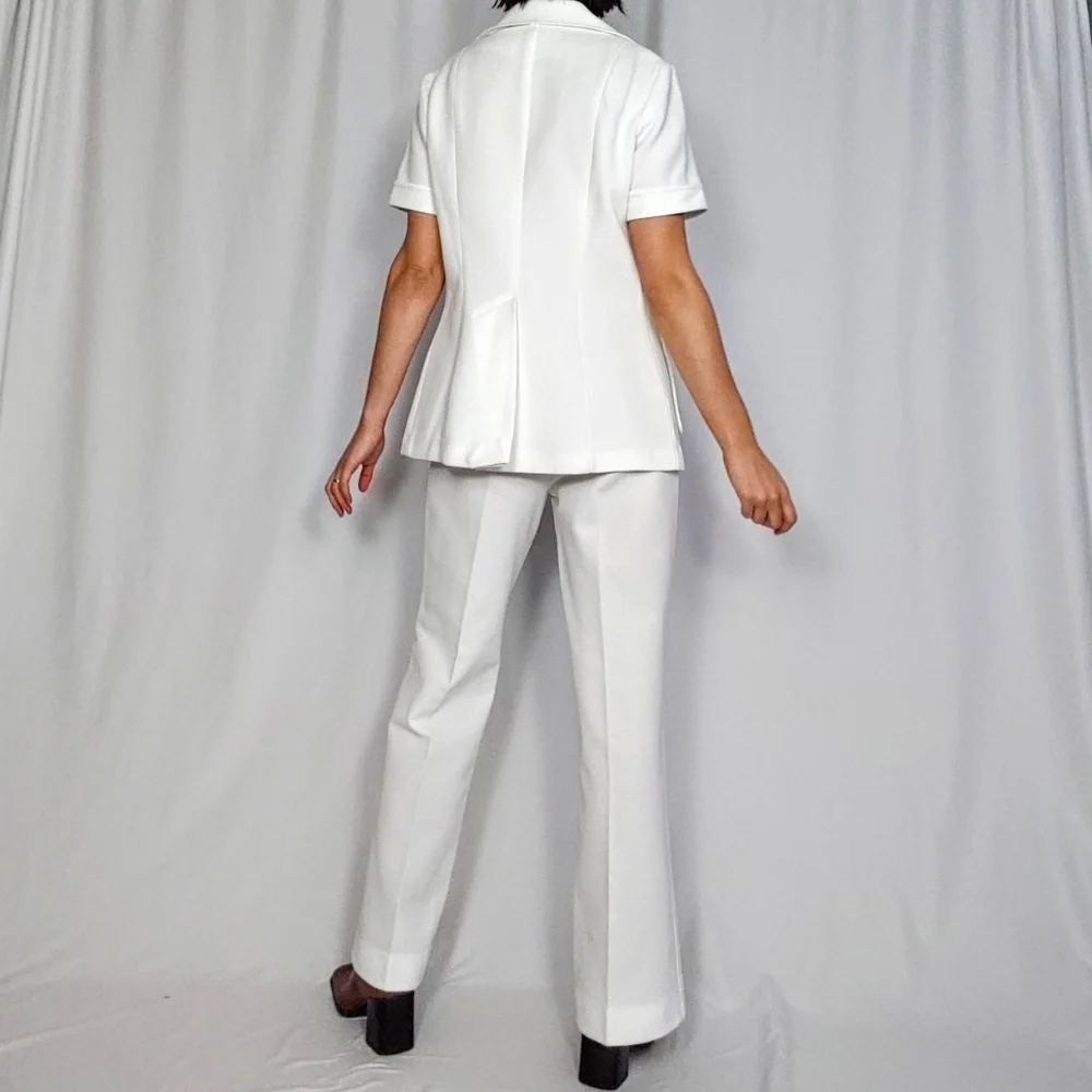 SOLD 60s/70s white leisure suit - Picture 2 of 4